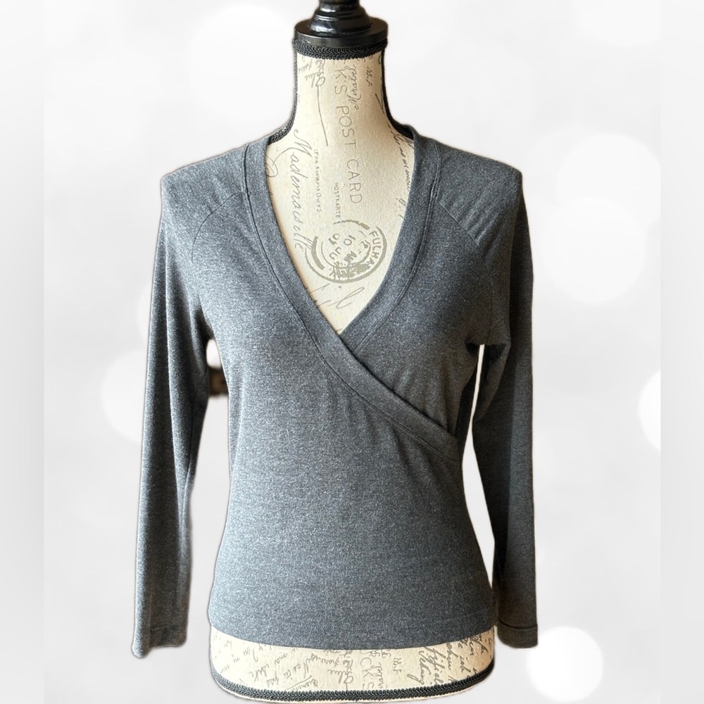 Bloomingdale’s Y.E.S. Faux Wrap V-Neck Top, Stretch Fabric (4)